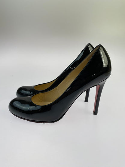 【中古品】【レディース】 Christian Louboutin クリスチャンルブタン パテントレザー パンプス ピンヒール 183-260301-AS-22-min サイズ：37 1/2 カラー：ブラック 万代Net店