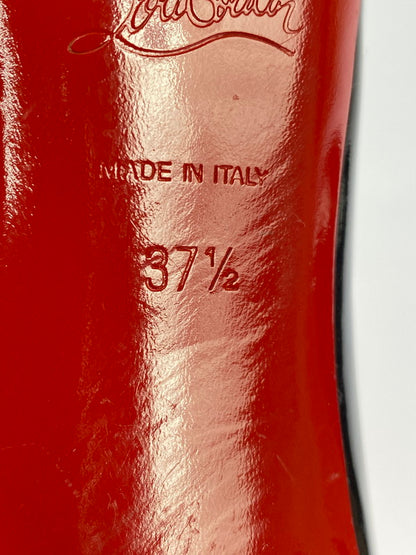 【中古品】【レディース】 Christian Louboutin クリスチャンルブタン パテントレザー パンプス ピンヒール 183-260301-AS-22-min サイズ：37 1/2 カラー：ブラック 万代Net店