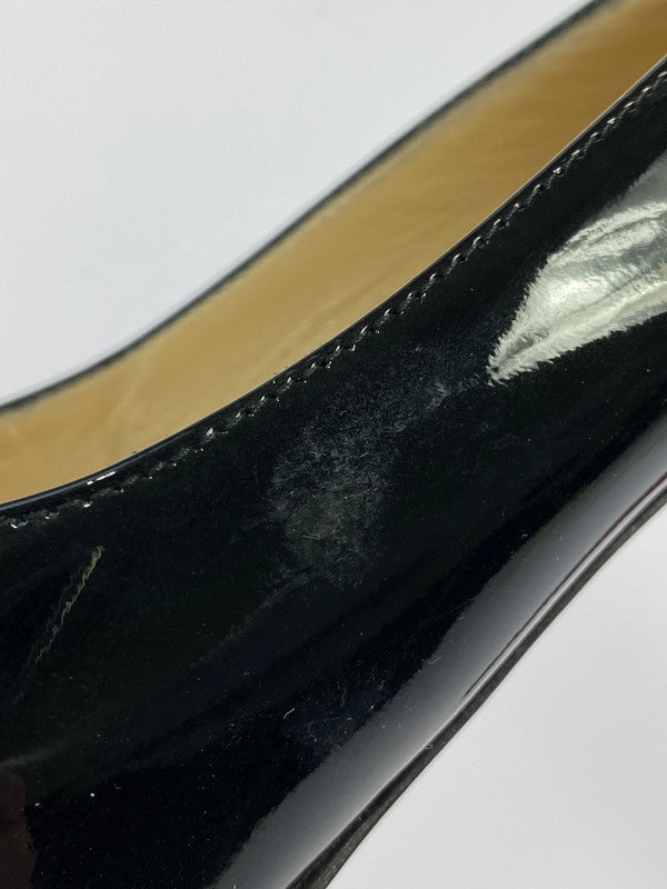 【中古品】【レディース】 Christian Louboutin クリスチャンルブタン パテントレザー パンプス ピンヒール 183-260301-AS-22-min サイズ：37 1/2 カラー：ブラック 万代Net店