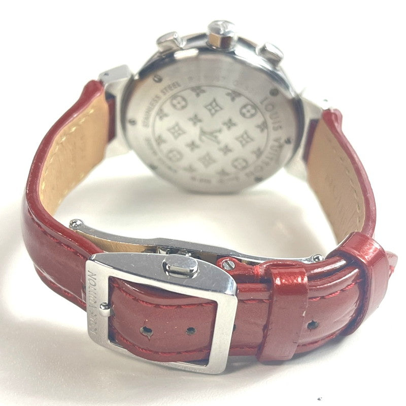 【中古品】【レディース】 LOUIS VUITTON ルイ・ヴィトン タンブール クロノグラフ Q1321 SS 箱あり 替えベルト付き 電池交換済 179-250901-SS-03-ich 万代Net店