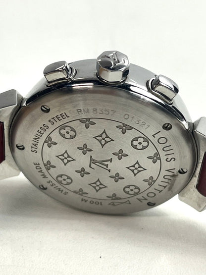 【中古品】【レディース】 LOUIS VUITTON ルイ・ヴィトン タンブール クロノグラフ Q1321 SS 箱あり 替えベルト付き 電池交換済 179-250901-SS-03-ich 万代Net店