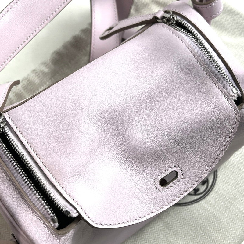 【中古美品】【レディース】 未使用 エルメス ミニリンディ20 ヴォースイフト ヴェルソ モーヴペール ピンク B刻印 シルバー金具 2way ショルダーバッグ 180-250829-SS-01-ich 万代Net店