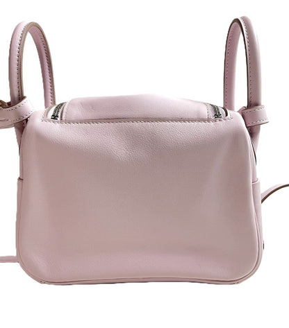 【中古美品】【レディース】 未使用 エルメス ミニリンディ20 ヴォースイフト ヴェルソ モーヴペール ピンク B刻印 シルバー金具 2way ショルダーバッグ 180-250829-SS-01-ich 万代Net店