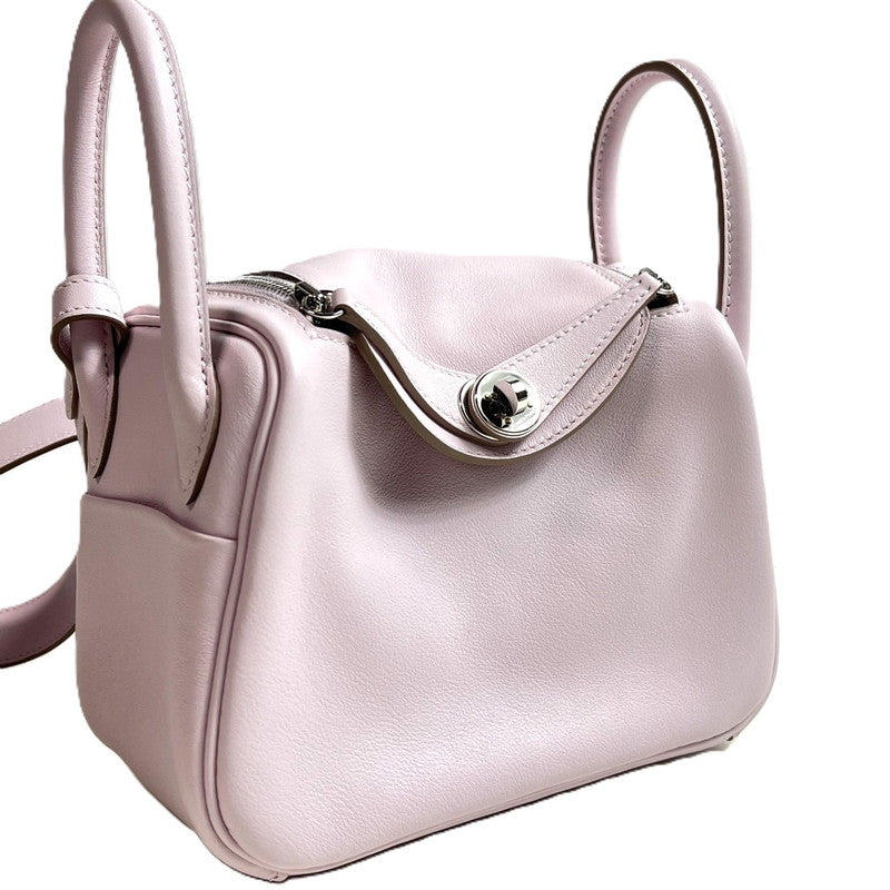 【中古美品】【レディース】 未使用 エルメス ミニリンディ20 ヴォースイフト ヴェルソ モーヴペール ピンク B刻印 シルバー金具 2way ショルダーバッグ 180-250829-SS-01-ich 万代Net店