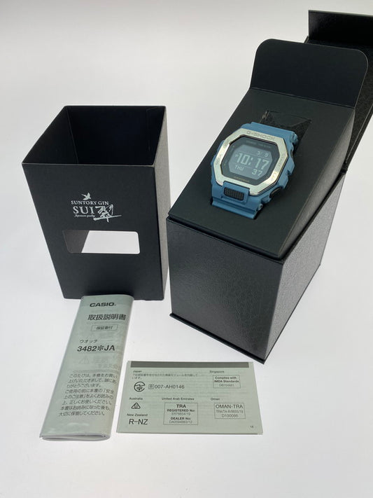 【未使用品】【メンズ】 G-SHOCK ジーショック G-LIDE GBX-100 翠ジン SUIコラボ デジタル腕時計 196-260307-SH-18-min サイズ：21.5 カラー：ブルー系 万代Net店