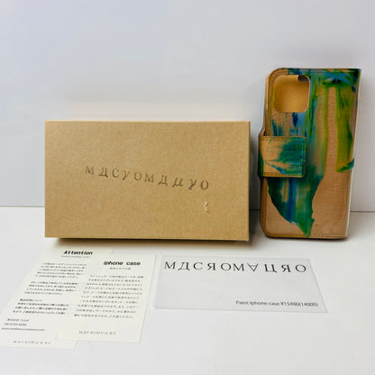 【中古美品】【レディース】 macromauro マクロマウロ iPhoneケース ヌメ革 ペイント ビニール iPhone12,13用 106-251128-AA-08-ich 万代Net店