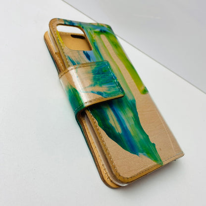 【中古美品】【レディース】 macromauro マクロマウロ iPhoneケース ヌメ革 ペイント ビニール iPhone12,13用 106-251128-AA-08-ich 万代Net店