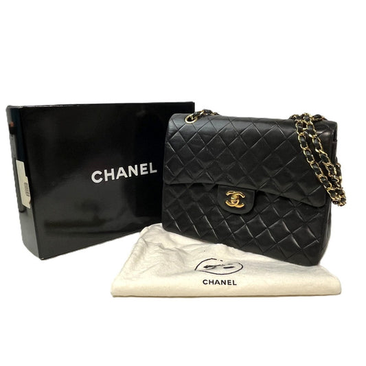 【中古品】【レディース】 シャネル CHANEL ショルダーバッグ マトラッセ ダブルフラップ ラムスキン 黒 チェーンショルダー 180-251208-SS-03-ich 万代Net店