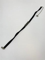 【中古品】【メンズ】 Christian Dior クリスチャンディオール J’ADIOR ジャ ディオール ベロア ラインストーン チョーカー ネックレス 182-260307-SH-14-min カラー：ブラック 万代Net店