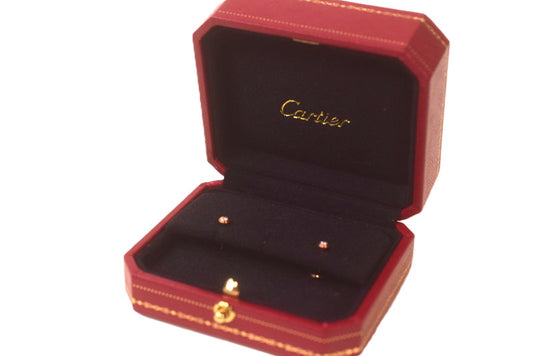 【未使用品】 Cartier カルティエ ダムール ピアス Au750 ダイヤ 0.5g×2 182-251212-SS-01-ich 万代Net店