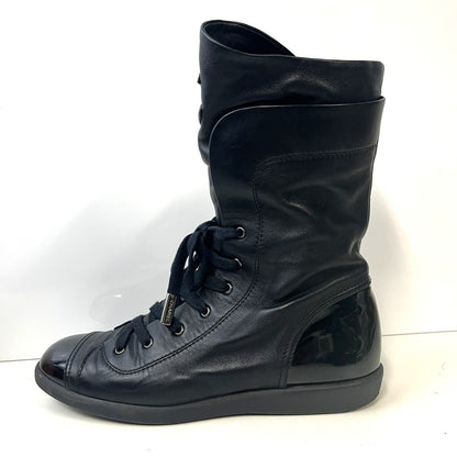 【中古品】【レディース】 CHANEL シャネル レザー エナメル ブーツ ブラック サイズ表記無し 183-251213-SS-01-ich カラー：ブラック 万代Net店