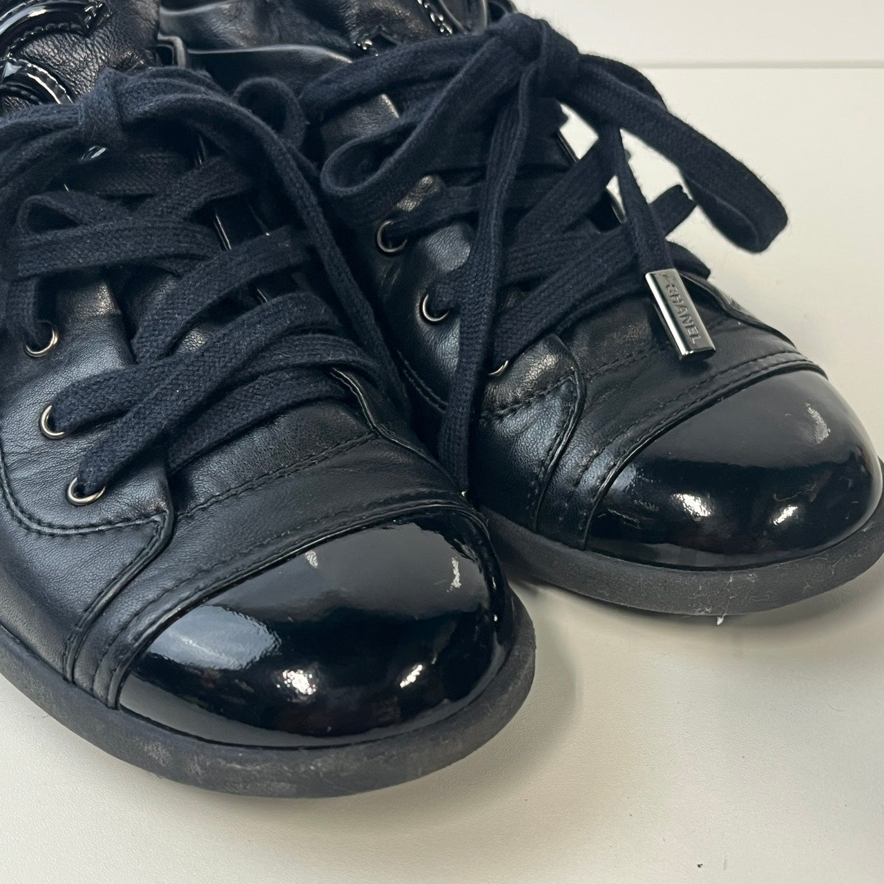 【中古品】【レディース】 CHANEL シャネル レザー エナメル ショートブーツ ブラック サイズ表記無し 183-251213-SS-02-ich カラー：ブラック 万代Net店