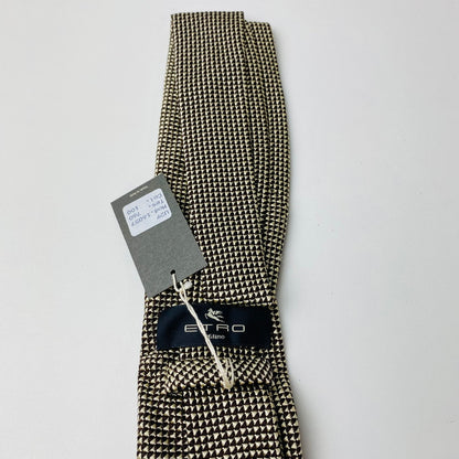【中古美品】【メンズ】 未使用保管品 ETRO エトロ ネクタイ ブラウン系 ヴィンテージ 183-260103-AA-05-ich 万代Net店