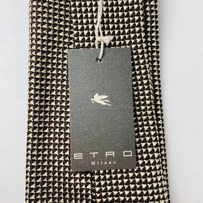 【中古美品】【メンズ】 未使用保管品 ETRO エトロ ネクタイ ブラウン系 ヴィンテージ 183-260103-AA-05-ich 万代Net店