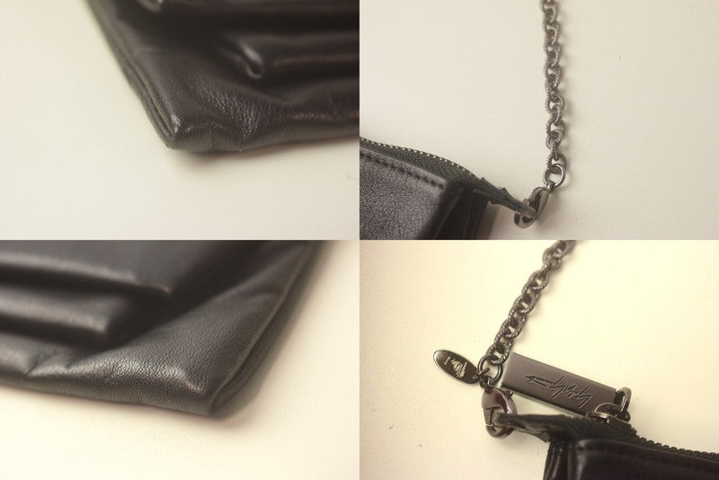 【未使用品】【レディース】 未使用 discord Yohji Yamamoto ヨウジヤマモト Triple pouch レザーポーチ ブラック 180-251231-SS-04-ich 万代Net店