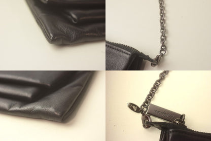 【未使用品】【レディース】 未使用 discord Yohji Yamamoto ヨウジヤマモト Triple pouch レザーポーチ ブラック 180-251231-SS-04-ich 万代Net店
