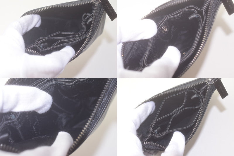 【未使用品】【レディース】 未使用 discord Yohji Yamamoto ヨウジヤマモト Triple pouch レザーポーチ ブラック 180-251231-SS-04-ich 万代Net店