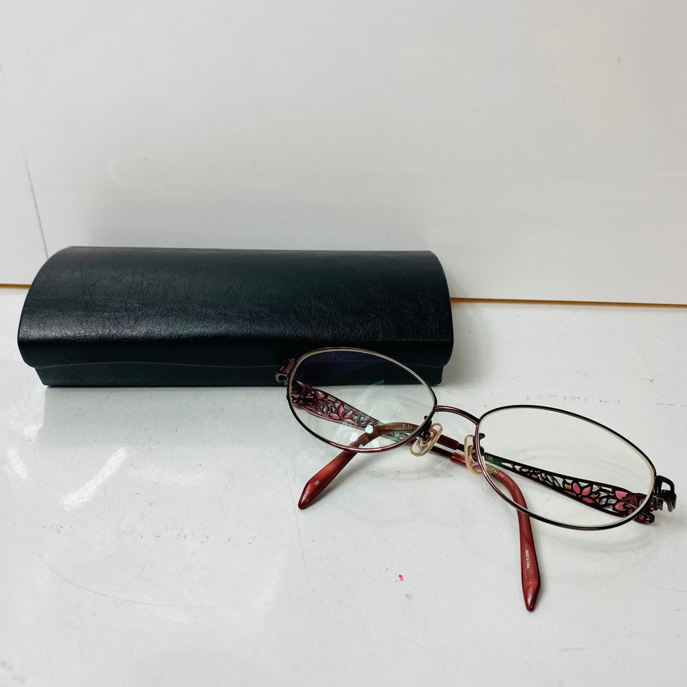 【中古品】【レディース】 NICELY by fitti ナイスリー 眼鏡 FT-145 ワインレッド 度入り 本体とケース不一致 203-260107-AA-06-ich 万代Net店