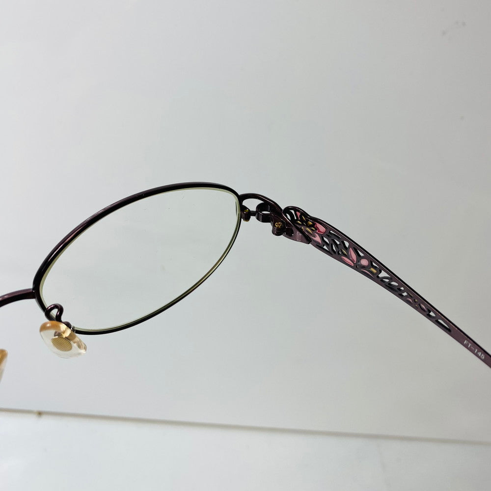 【中古品】【レディース】 NICELY by fitti ナイスリー 眼鏡 FT-145 ワインレッド 度入り 本体とケース不一致 203-260107-AA-06-ich 万代Net店