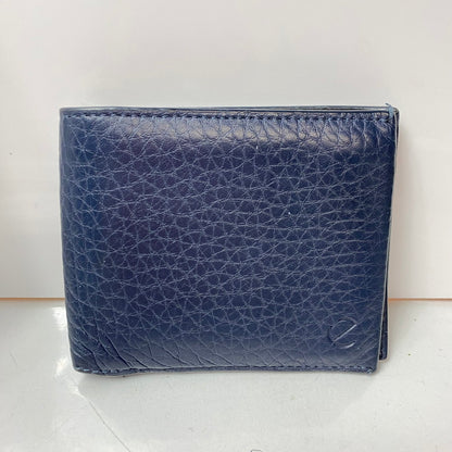 【中古品】【レディース】 ecco エコー 二つ折り財布 レザー ネイビー 200-260330-HN-01-ich 万代Net店