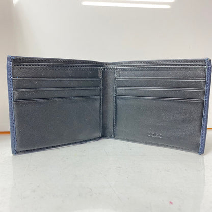 【中古品】【レディース】 ecco エコー 二つ折り財布 レザー ネイビー 200-260330-HN-01-ich 万代Net店