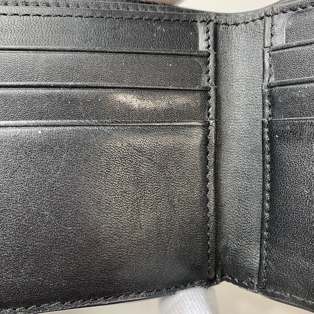【中古品】【レディース】 ecco エコー 二つ折り財布 レザー ネイビー 200-260330-HN-01-ich 万代Net店