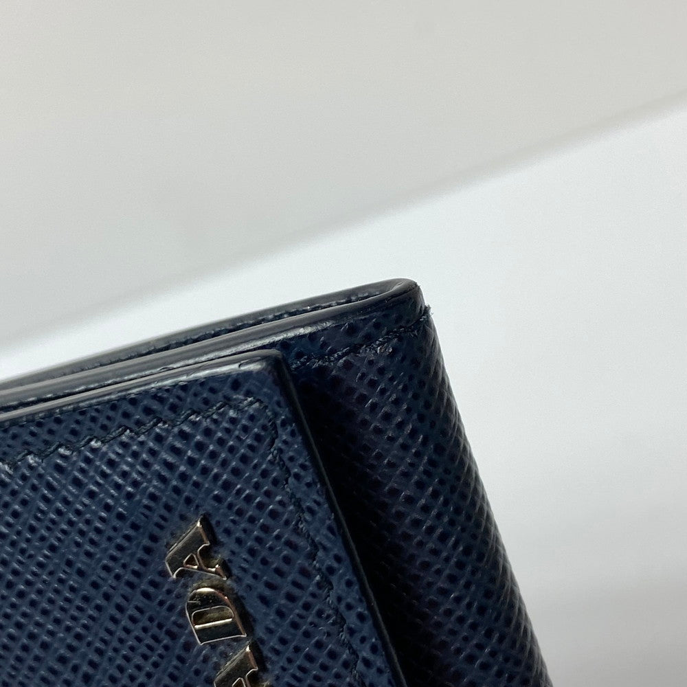 【中古美品】【メンズ/レディース】 PRADA プラダ コインケース 小銭入れ 2MM935 サフィアーノレザー ネイビー 181-260414-AA-01-ich 万代Net店