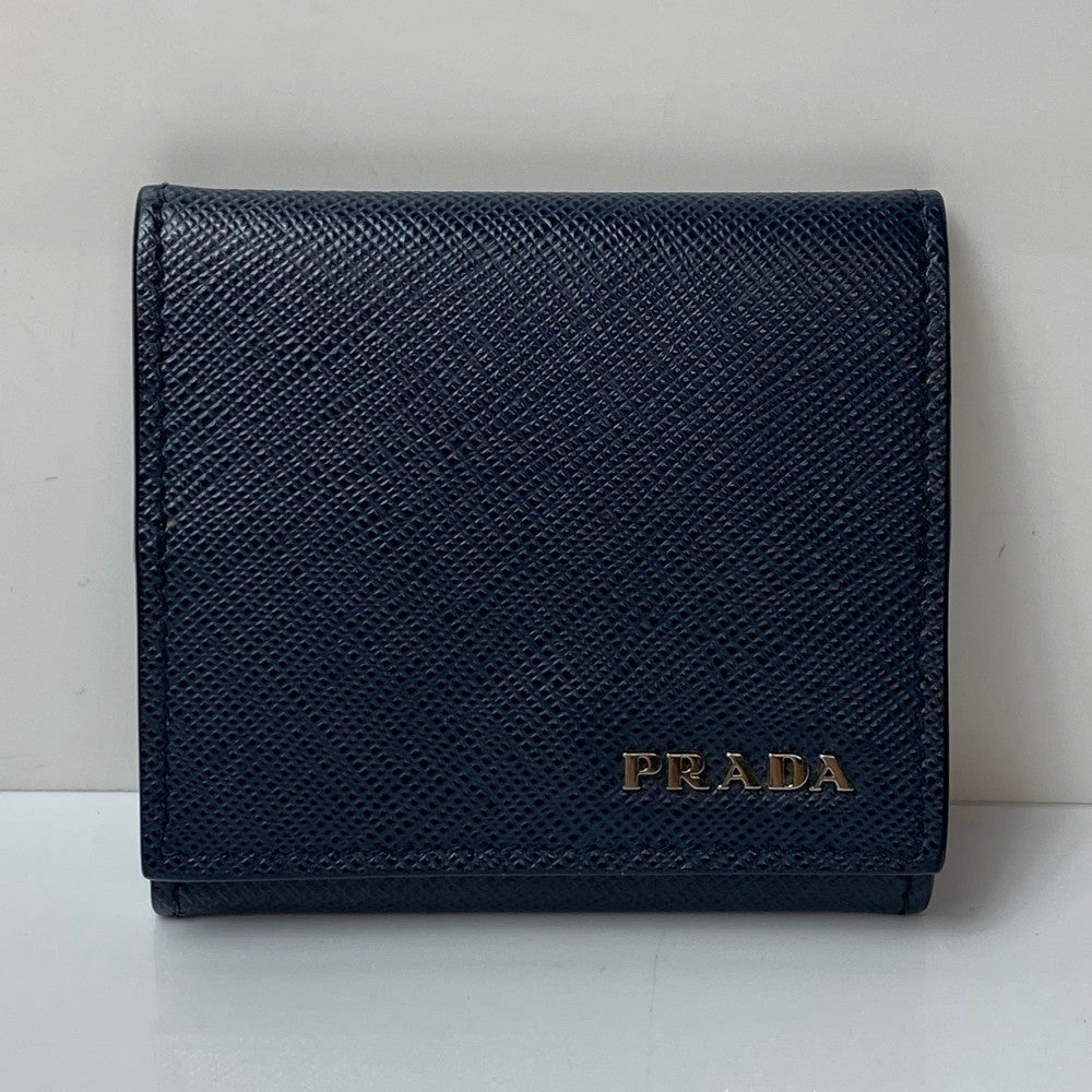 【中古美品】【メンズ/レディース】 PRADA プラダ コインケース 小銭入れ 2MM935 サフィアーノレザー ネイビー 181-260414-AA-01-ich 万代Net店