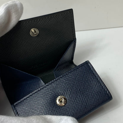 【中古美品】【メンズ/レディース】 PRADA プラダ コインケース 小銭入れ 2MM935 サフィアーノレザー ネイビー 181-260414-AA-01-ich 万代Net店