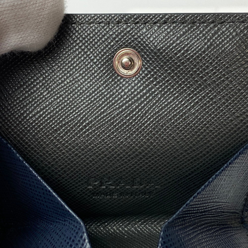 【中古美品】【メンズ/レディース】 PRADA プラダ コインケース 小銭入れ 2MM935 サフィアーノレザー ネイビー 181-260414-AA-01-ich 万代Net店