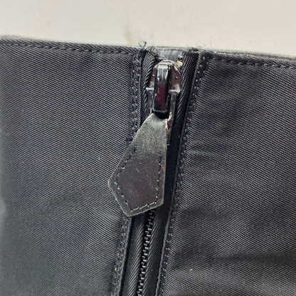 【中古品】【レディース】 HERMES エルメス レディース ブーツ ナイロン レザー 切替 サイドジップ ブラック サイズ37.5 183-260513-AA-05-ich 万代Net店