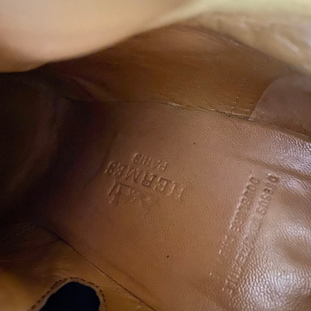 【中古品】【レディース】 HERMES エルメス レディース ブーツ ナイロン レザー 切替 サイドジップ ブラック サイズ37.5 183-260513-AA-05-ich 万代Net店