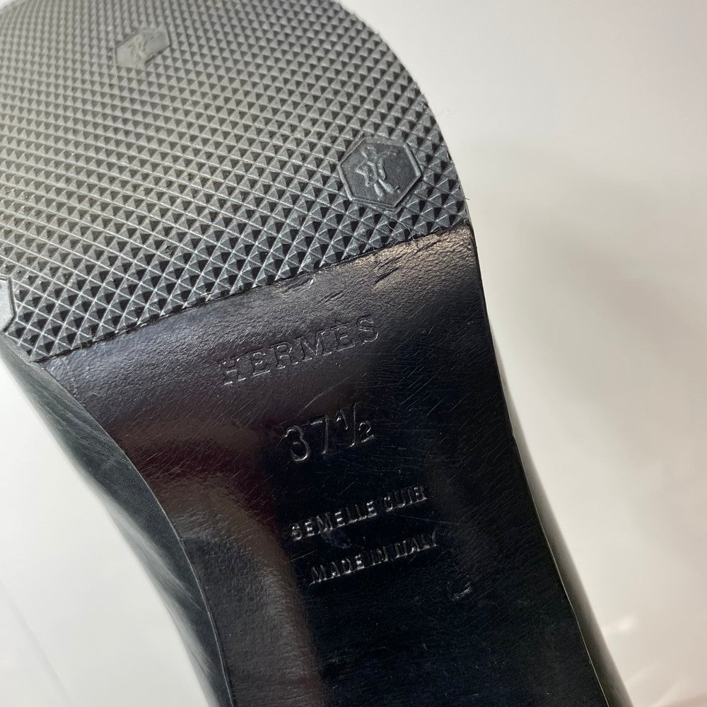 【中古品】【レディース】 HERMES エルメス レディース ブーツ ナイロン レザー 切替 サイドジップ ブラック サイズ37.5 183-260513-AA-05-ich 万代Net店