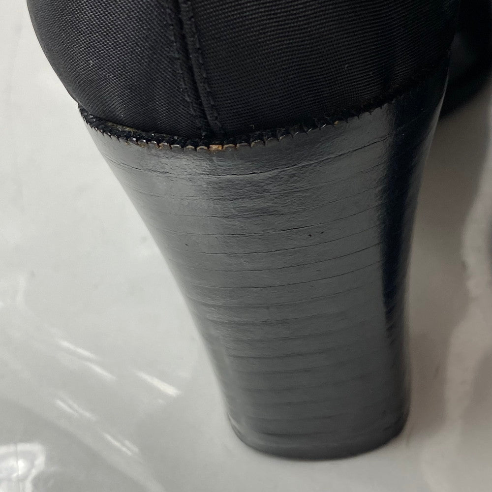 【中古品】【レディース】 HERMES エルメス レディース ブーツ ナイロン レザー 切替 サイドジップ ブラック サイズ37.5 183-260513-AA-05-ich 万代Net店
