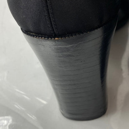 【中古品】【レディース】 HERMES エルメス レディース ブーツ ナイロン レザー 切替 サイドジップ ブラック サイズ37.5 183-260513-AA-05-ich 万代Net店