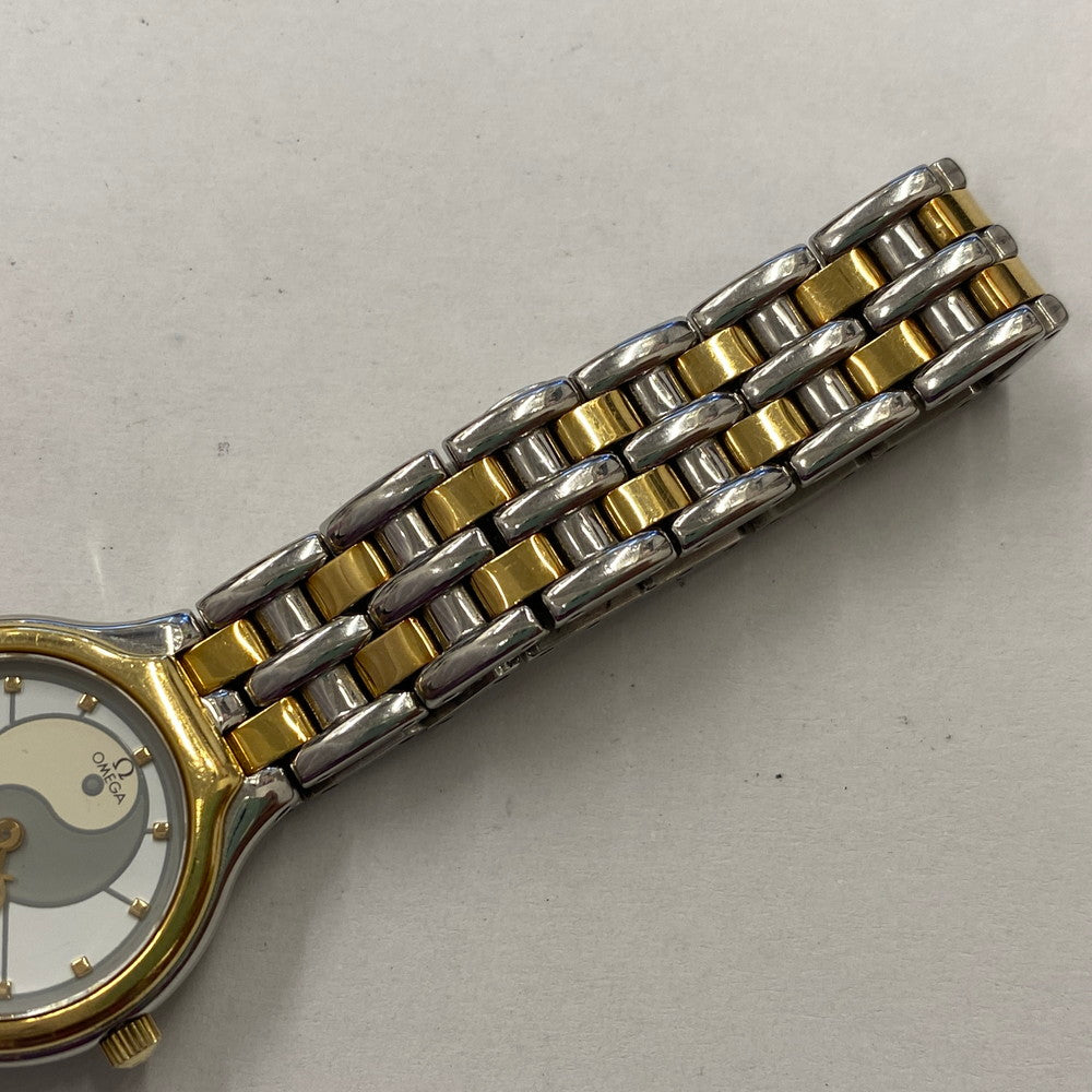 【中古品】【レディース】 OMEGA オメガ シンボル K18/ステンレス コンビ 595.0101 クォーツ レディース腕時計 稼働品 197-260614-KB-11-ich 万代Net店