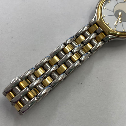 【中古品】【レディース】 OMEGA オメガ シンボル K18/ステンレス コンビ 595.0101 クォーツ レディース腕時計 稼働品 197-260614-KB-11-ich 万代Net店