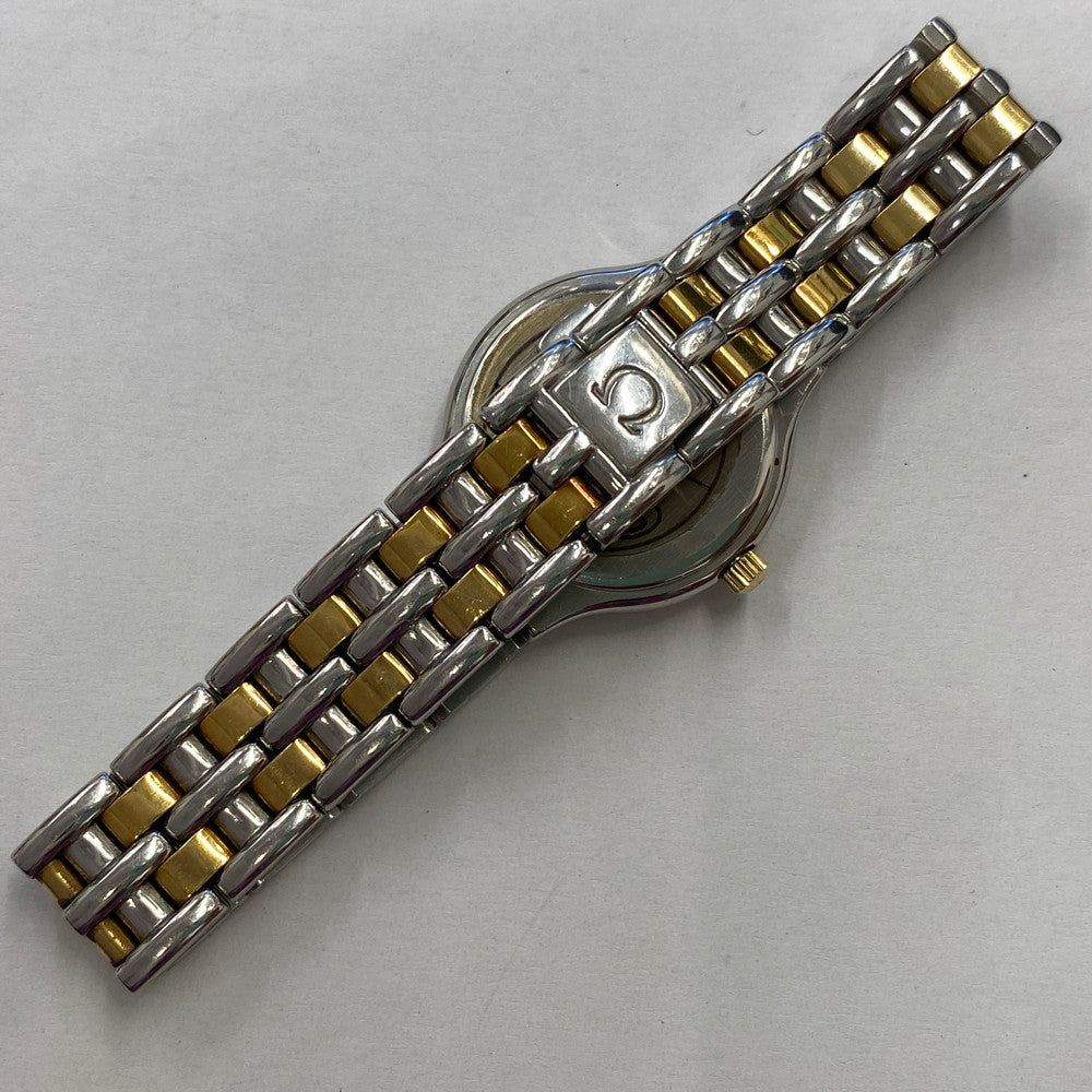 【中古品】【レディース】 OMEGA オメガ シンボル K18/ステンレス コンビ 595.0101 クォーツ レディース腕時計 稼働品 197-260614-KB-11-ich 万代Net店