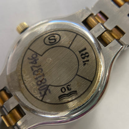 【中古品】【レディース】 OMEGA オメガ シンボル K18/ステンレス コンビ 595.0101 クォーツ レディース腕時計 稼働品 197-260614-KB-11-ich 万代Net店