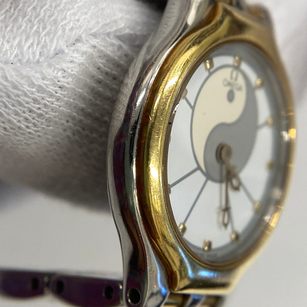 【中古品】【レディース】 OMEGA オメガ シンボル K18/ステンレス コンビ 595.0101 クォーツ レディース腕時計 稼働品 197-260614-KB-11-ich 万代Net店
