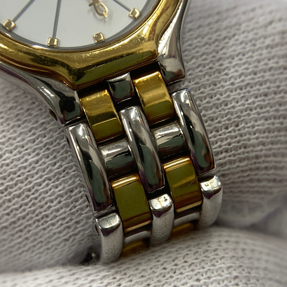 【中古品】【レディース】 OMEGA オメガ シンボル K18/ステンレス コンビ 595.0101 クォーツ レディース腕時計 稼働品 197-260614-KB-11-ich 万代Net店