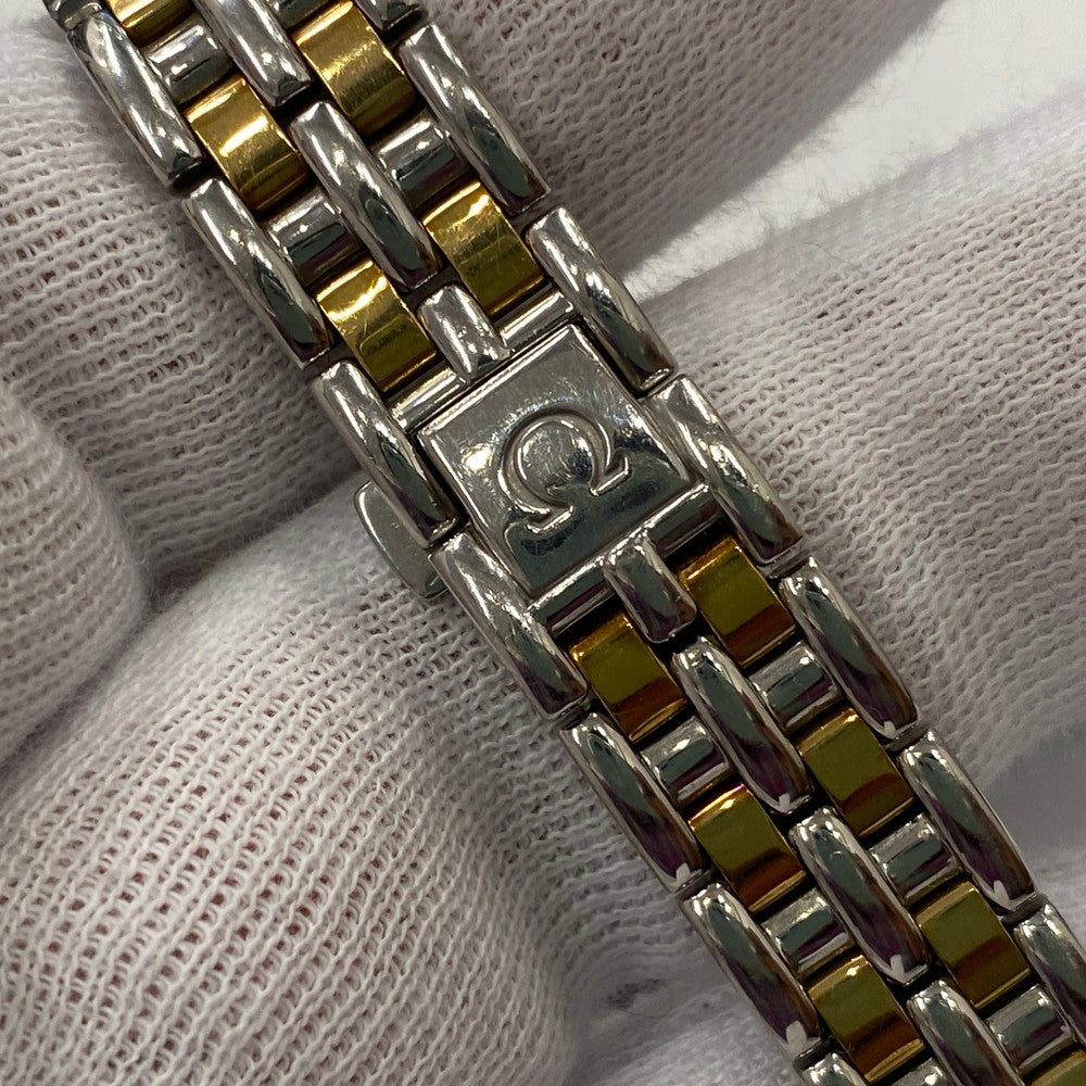 【中古品】【レディース】 OMEGA オメガ シンボル K18/ステンレス コンビ 595.0101 クォーツ レディース腕時計 稼働品 197-260614-KB-11-ich 万代Net店