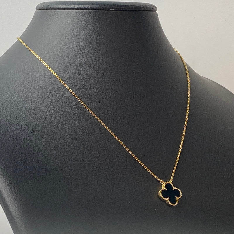 【中古品】【レディース】 ヴァンクリーフ&アーペル VanCleef & Arpels ネックレス Au750 ヴィンテージアルハンブラ オニキス 旧型デザイン 182-260701-AA-08-ich 万代Net店