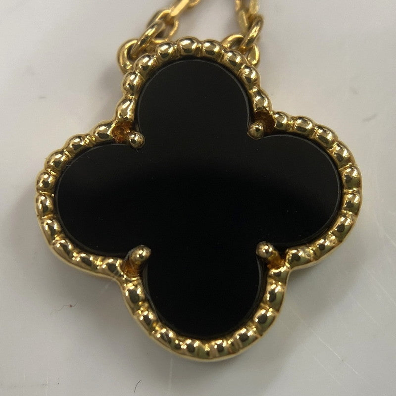 【中古品】【レディース】 ヴァンクリーフ&アーペル VanCleef & Arpels ネックレス Au750 ヴィンテージアルハンブラ オニキス 旧型デザイン 182-260701-AA-08-ich 万代Net店