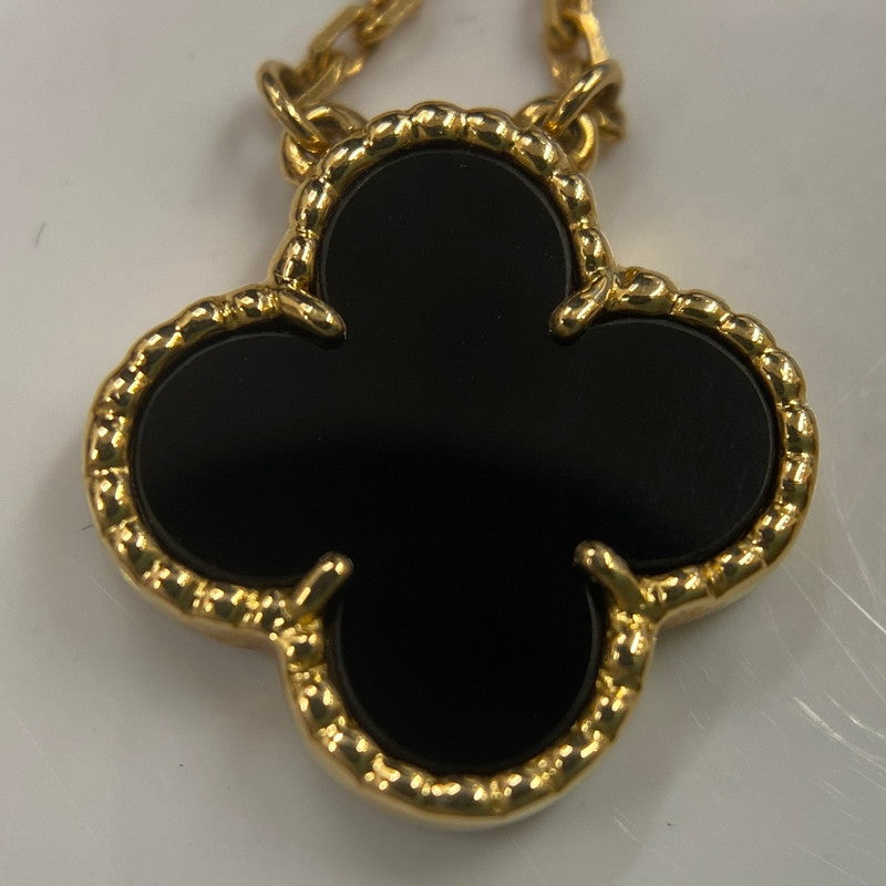 【中古品】【レディース】 ヴァンクリーフ&アーペル VanCleef & Arpels ネックレス Au750 ヴィンテージアルハンブラ オニキス 旧型デザイン 182-260701-AA-08-ich 万代Net店