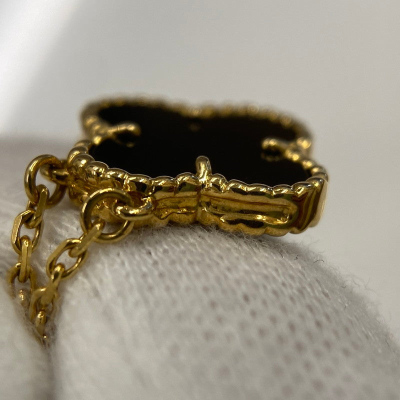 【中古品】【レディース】 ヴァンクリーフ&アーペル VanCleef & Arpels ネックレス Au750 ヴィンテージアルハンブラ オニキス 旧型デザイン 182-260701-AA-08-ich 万代Net店
