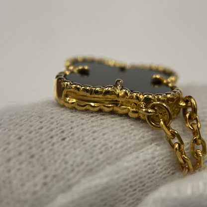 【中古品】【レディース】 ヴァンクリーフ&アーペル VanCleef & Arpels ネックレス Au750 ヴィンテージアルハンブラ オニキス 旧型デザイン 182-260701-AA-08-ich 万代Net店