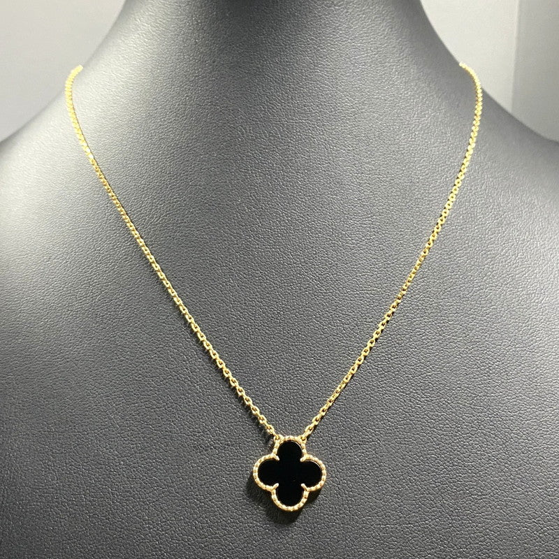 【中古品】【レディース】 ヴァンクリーフ&アーペル VanCleef & Arpels ネックレス Au750 ヴィンテージアルハンブラ オニキス 旧型デザイン 182-260701-AA-08-ich 万代Net店