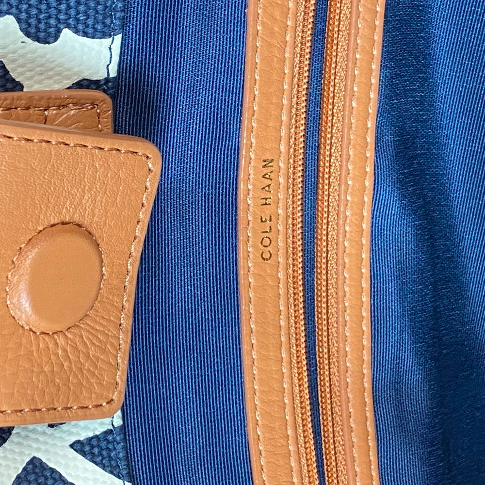 【中古品】【レディース】 COLE HAAN コールハーン トートバッグ/ショルダーバッグ 2点セット ネイビー/ブラウンレザー 188-260617-AA-02-ich 万代Net店
