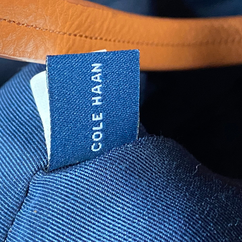 【中古品】【レディース】 COLE HAAN コールハーン トートバッグ/ショルダーバッグ 2点セット ネイビー/ブラウンレザー 188-260617-AA-02-ich 万代Net店